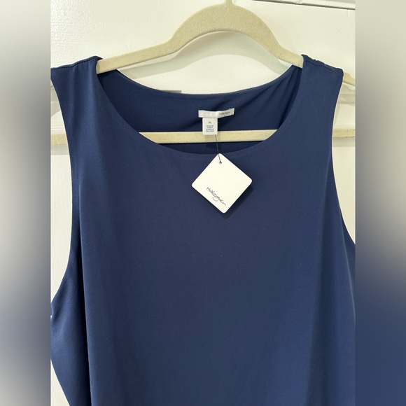 Halogen sleeveless navy blue soft blouse top nwt cami - Picture 6 of 9